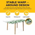 thumbnail image 4 of Green Blooms Floral Table Cloths for 3 Foot Rectangle Tables, Farmhouse Spring Flowers Botanical Patio Waterproof Elastic Fitted Tablecloths, Washable Rectangular Table Cover for Camping, 4 of 8