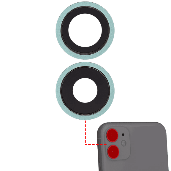 Replacement Back Camera Lens With Bracket & Bezel Compatible For iPhone 11 (Green) (Aftermarket Plus)