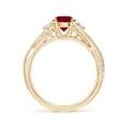 thumbnail image 2 of ANGARA Natural Nature Inspired 1 ct Ruby & Diamond Twisted Vine Ring in 14K Yellow Gold for Women (Size-6mm) | July Birthstone Jewelry for Her | Natural Ruby Rings, 2 of 10