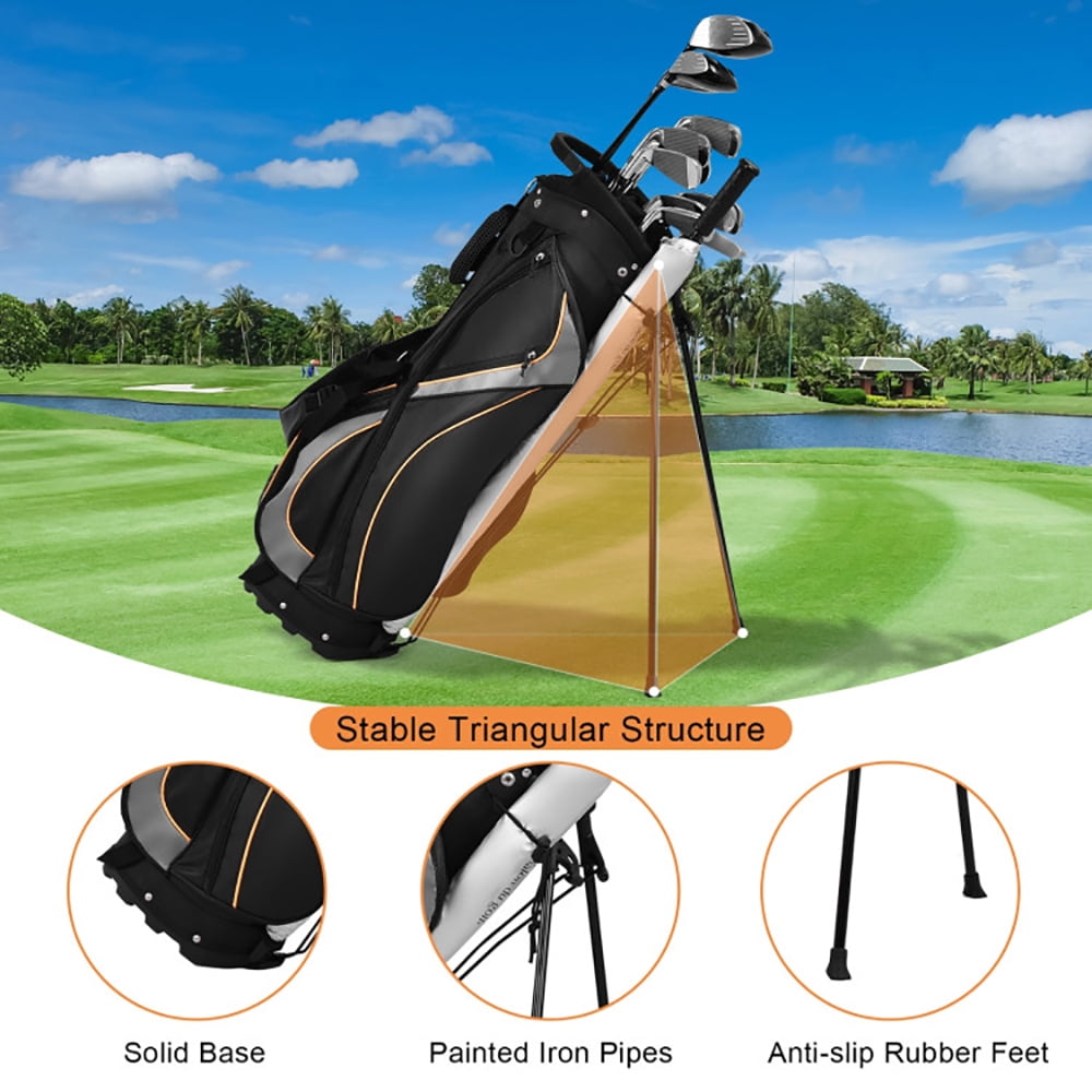 Spaco 9 Inch Golf Stand Bag Divider Carry Pockets Storage, Fitness Equipment, Exercise Training for Outdoor