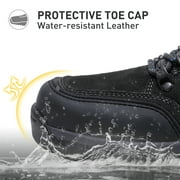 CAMEL CROWN Mens Hiking Shoes Breathable Non-Slip Sneakers Leather Low Cut Boots