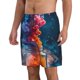thumbnail image 2 of Fotbe Modern Art Red And Blue Colors Trajes de Baño Estampados para Hombre, Shorts de Verano de Secado Rápido, Ropa de Playa, Bañadores-Large, 2 of 6