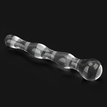 Glass Dildo Anal Butt Plug Sex Toy Wand Smooth Crystal G-Spot/Prostate His/Her