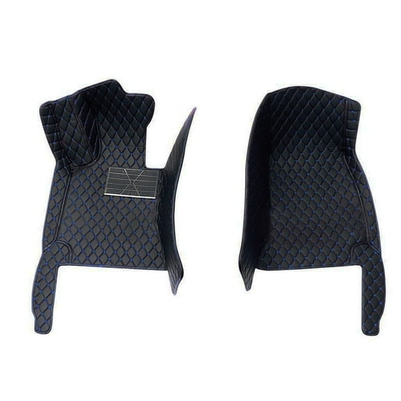 leadwolf 2Pcs Front Automotive Floor Mats Fit for Buick Encore 2020-2022 PU Leather Auto Liners All Weather Anti-Slip Automotive Floor Mats Black Blue