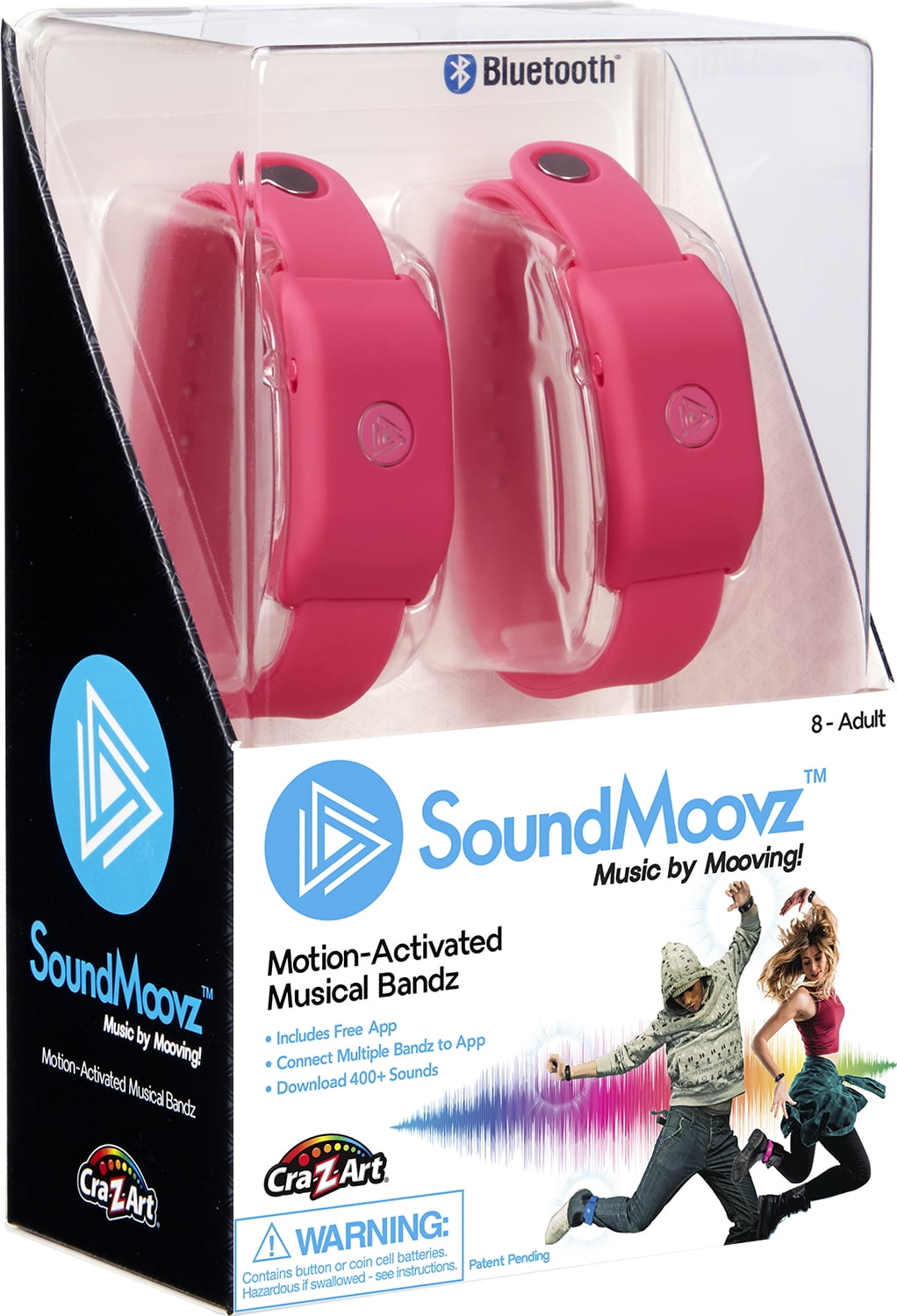 Soundmoovz Bluetooth Motion Activated Musical Arm Bandz Black CRA-Z-ART for sale online