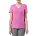 thumbnail image 3 of Athletic Works Women's Core Active Short Sleeve V-Neck T-Shirt, 3-Pack, 3 of 15