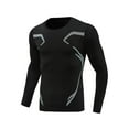 thumbnail image 2 of Afuyipoi Men's Compression Shirts Long Sleeve Athletic Workout Base Layer, Quick Dry Basketball Football Tops Undershirts Black Size XL, 2 of 7