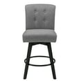 thumbnail image 2 of BARNUT Counter Stools,26"360 Free Swivel Counter Height Bar Stools with Back and Nail Head for Bar and Kitchen Island,Set of 2,Performance Fabric in Gray, 2 of 5