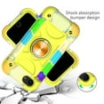 thumbnail image 5 of for iPhone 6 / 6S Case with Ring Stand, Heavy Duty Military Grade Rugged Shockproof Silicone Rubber Magnetic Kickstand Holder Case for Women Girls For iPhone 6 / 6S, Yellow Green, 5 of 8
