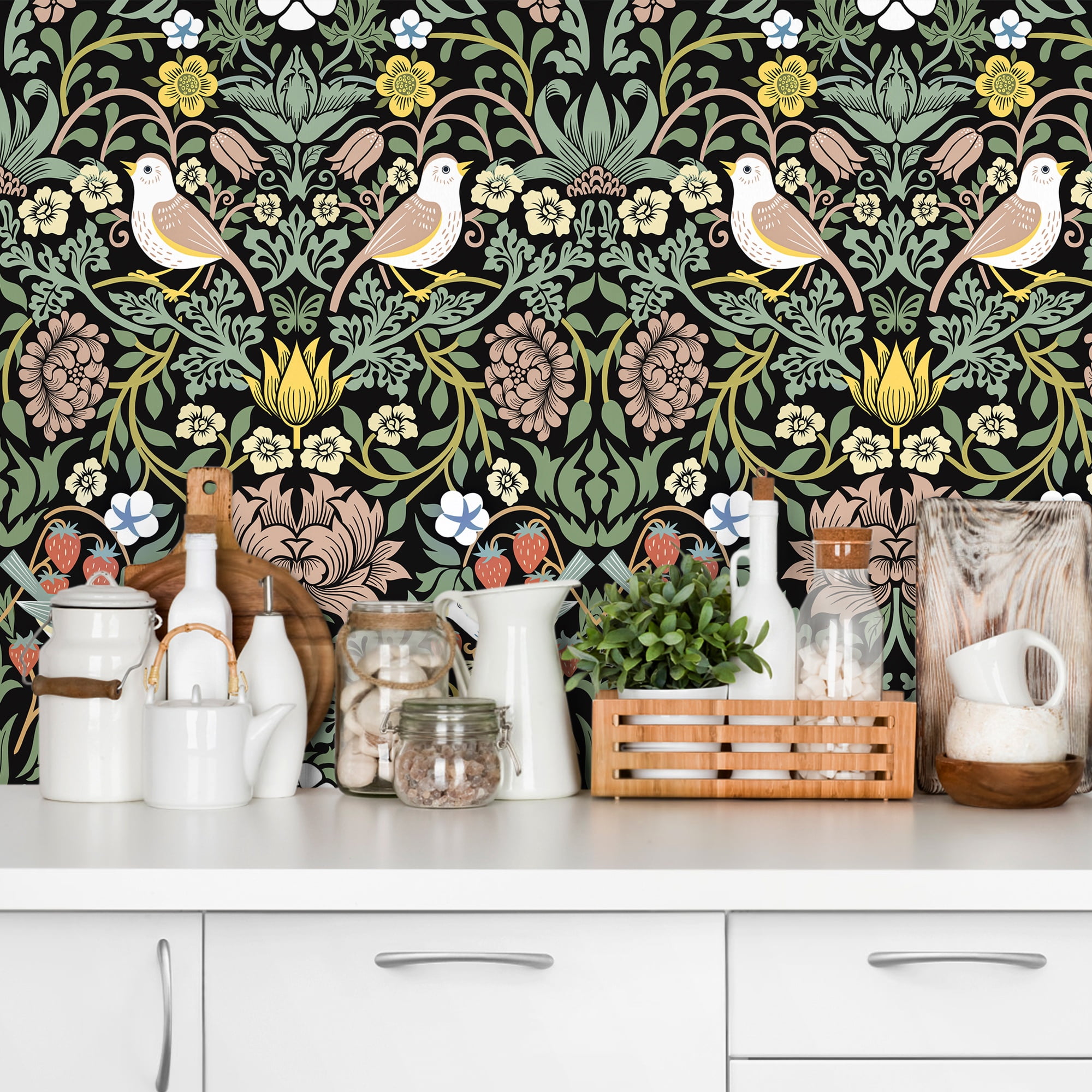 Abyssaly Vintage Classics Wallpaper 17.7" x 118" Peel and Stick Wallpaper Removable Embossed Self Adhesive Wallpapaer Vinyl Wall Paper for Wall Decor Home Renovation Covering Old Furniture