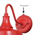 thumbnail image 4 of Vaxcel Dorado 1 Light Dusk to Dawn Red White Farmhouse Barn Dome Outdoor Wall Lantern, 4 of 4