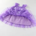 thumbnail image 5 of Wilark Toddler Girls Halloween Dresses Cute Trendy Lightweight Square Neck Flutter Sleeve Festival Party Dresses Purple 3 T, 5 of 9