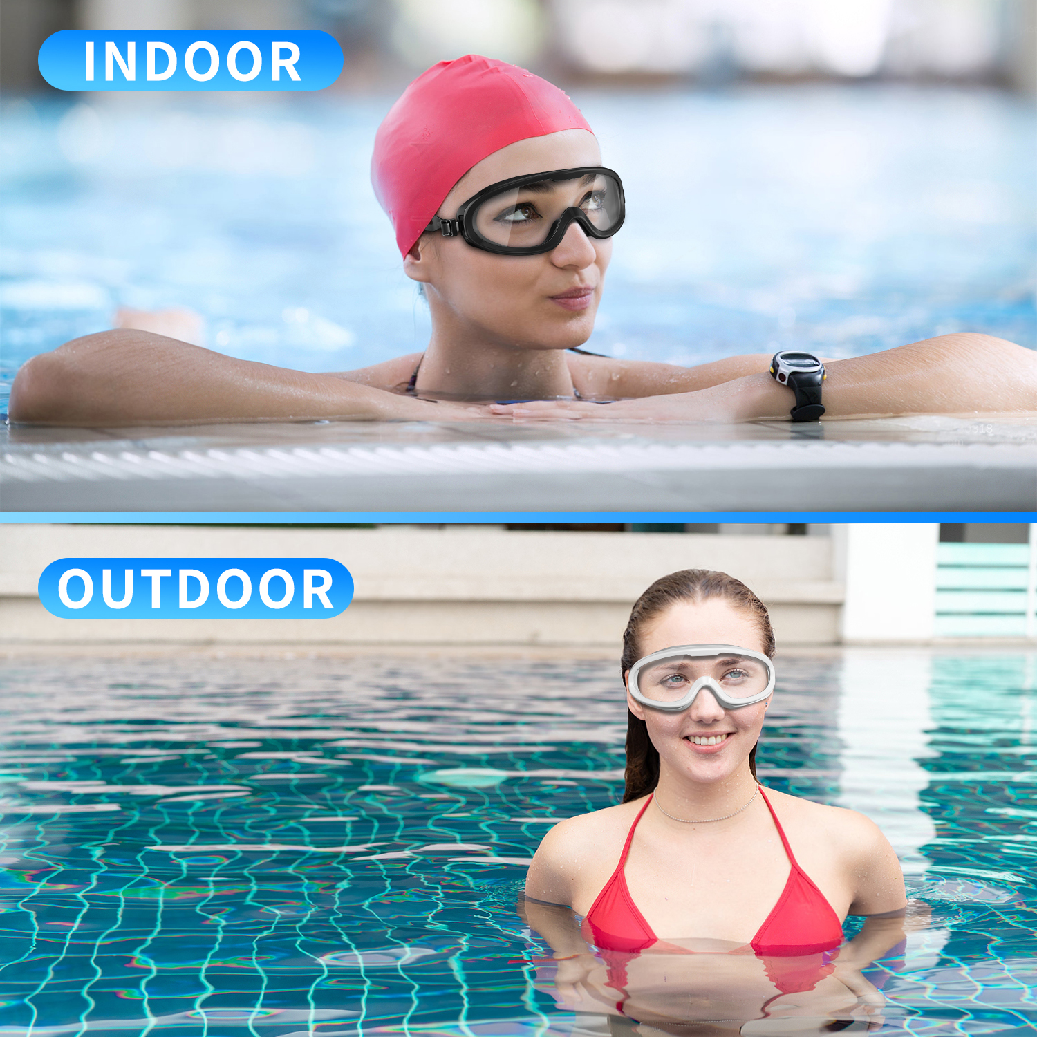 GPED Swim Goggles 2-Pack Anti-Fog Clear photo 5