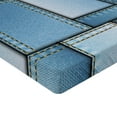 thumbnail image 2 of Ambesonne Blue Fitted Sheet, Denim Patchwork Pattern, Full Size, Blue, 2 of 3