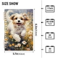 thumbnail image 3 of Dog Flowers Floral Ring Binder Notebook Journey Note Diary College Ruled Spiral Notebook Study Loose Leaf Paper A5 60 Pages, 3 of 8
