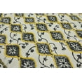 thumbnail image 6 of Casavani Handblock Printed Cotton Kilim Rug 4x6 Area Rug Black Beige Cotton Dhurrie Floral Rug Bedroom Kitchen Bathroom Rug, 6 of 6