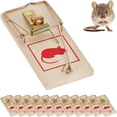 thumbnail image 4 of Juego de 12 trampas reutilizables de madera y metal para ratas y ratones, clásicas., 4 of 9