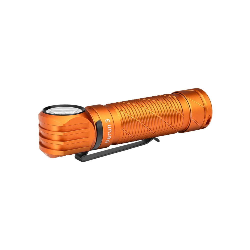 OLIGHT Perun 3 Rechargeable Headlamp Flashlight, 3000 Lumens LED Headlight with Red Light, Waterproof Head Lamp with Headband for Outdoor Camping, Hiking, Working(Orange)