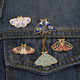 thumbnail image 3 of Broche de la serie de insectos de joyería, insignia de pintura con forma de mariposa y polilla al óleo creativa, 3 of 5