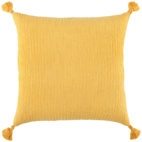 Rizzy Home Transitional Cotton Woven Pillow Cover With Gold COVT19121GL002020
