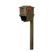 Special Lite Products SCK2017-SPK720-CP Kingtson Curbside Mailbox with Newspaper Tube & Springfield Mailbox Post