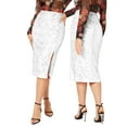 thumbnail image 2 of Vedolay Summer Skirt Women's Plus Size A-Line Kate Skirt Long Length,White XXL, 2 of 3