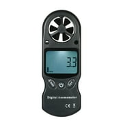 8 in 1 Handheld Digital Anemometer Wind Speed/Temperature/Humidity/Wind Chill/Heat Index/Dew Point/Barometric Pressure/Altitude Meter with LCD Backlight--Black