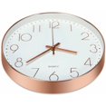 thumbnail image 3 of 12 Inch Modern Quartz Silent Wall Clock with Arabic Numeral Wall Clocks without Checking Home Accessories Decoration (Rose Gold), 3 of 5