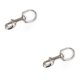 thumbnail image 1 of Yuarrent Buceo de acero inoxidable Clip de gancho de presión de un solo extremo Snorkel Deportes acuáticos Hebilla Accesorios de repuesto 120 mm / en 120 mm/forma de U 2piezas Yuarrent CBP498845, 1 of 5