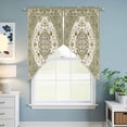 thumbnail image 6 of Swag Valance Curtains for Windows, Sage Green Light Filtering Kitchen Curtains with Rod Pocket, Southwest Tribal Antique Boho-Chic Country Window Treatment Valances for Living Room, 36x36 - 2 PCS, 6 of 9