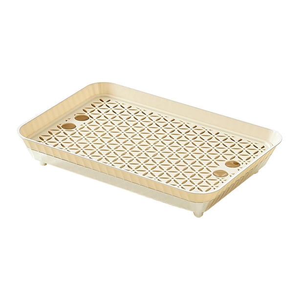 Bandeja de drenaje para servir, organizador de cocina para encimera de cocina, mesa de centro Blanco