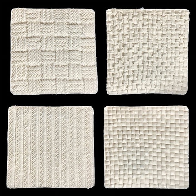 4 Mini suéter tejido, molde con textura, decoración de pasteles, botón, estera de impresión para fiesta de Baby Shower, decoración de pasteles y magdalenas, 9,8*9,5 cm