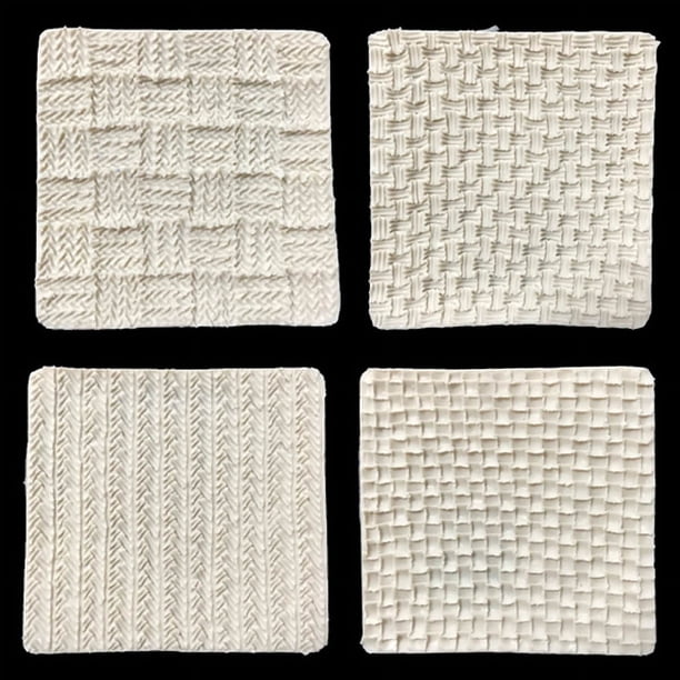 4 Mini suéter tejido, molde con textura, decoración de pasteles, botón, estera de impresión para fiesta de Baby Shower, decoración de pasteles y magdalenas, 9,8*9,5 cm