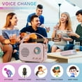 thumbnail image 4 of Retro Karaoke Machine,Mini Karaoke Machine with Wireless Microphones,Portable Small Karaoke Set Toys for Kids and Adults,Cool Tech Gifts for Birthday Home Party Ideas (Pink 1Mic), 4 of 8