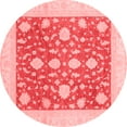 thumbnail image 1 of Ahgly Company Indoor Round Oriental Red Traditional Area Rugs, 4' Round, 1 of 4