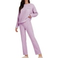 thumbnail image 2 of LIZUOJUN Pajama Sets for Women Long Sleeve Pants Sleepwear 2 Piece Lounge Set Soft Comfortable Breathable Pjs Loungewear Casual Pajama Casual Sleepwear - XL, 2 of 4