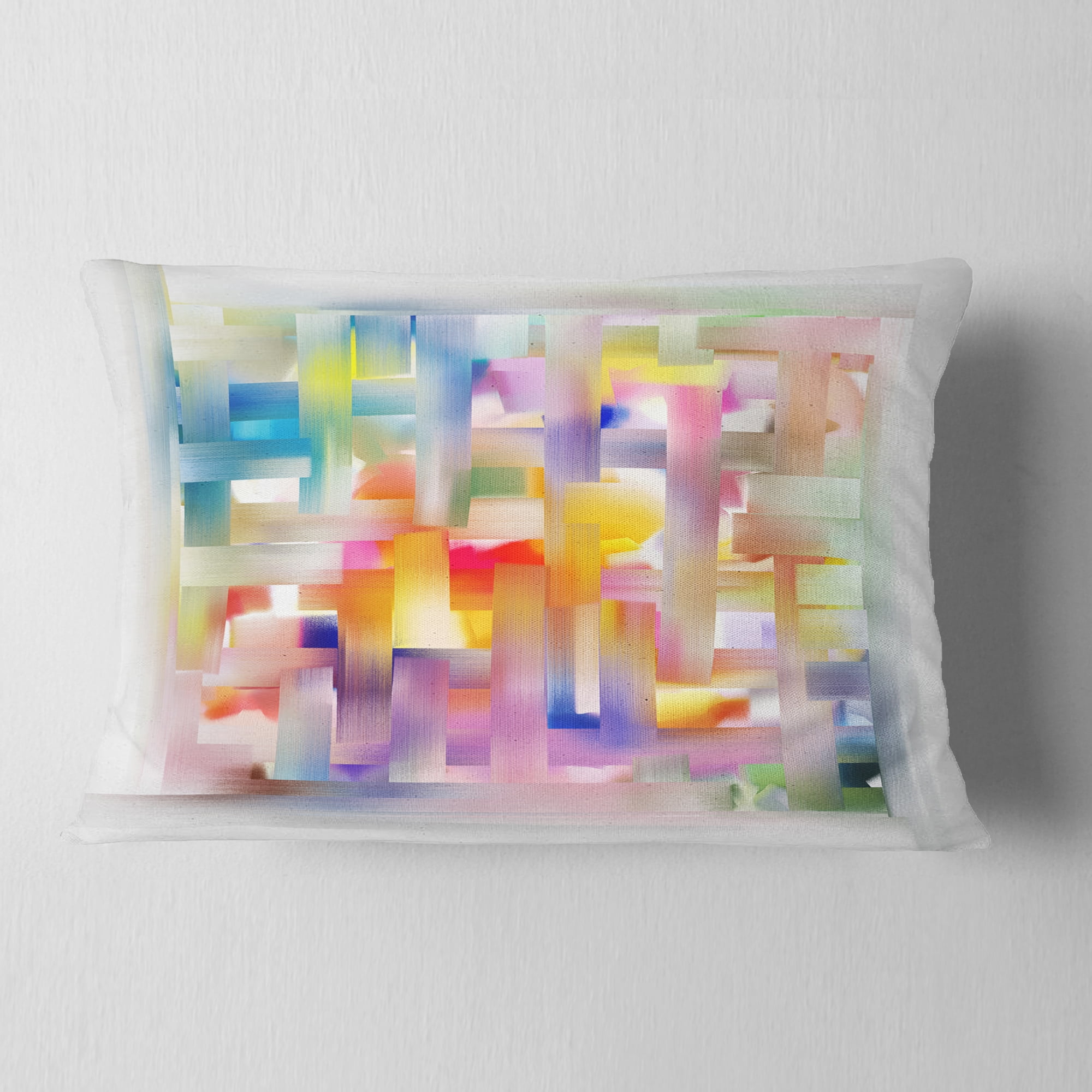 Designart Colorful Seamless Pattern - Abstract Throw Pillow - 12x20