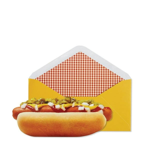 NIQUEA.D, Die Cut Hot Dog Birthday Card