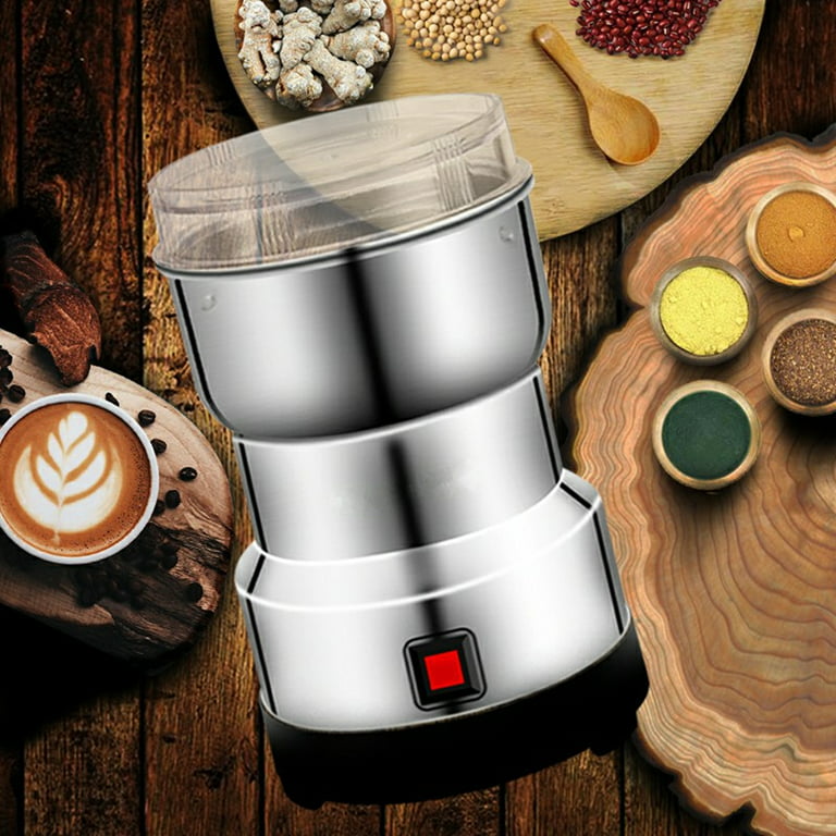 Electric Coffee Bean Spice Grinder Stainless Steel Herb Nut Seed