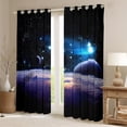 thumbnail image 2 of Girls Galaxy Blackout Curtains Universe Themed Curtains for Boys Girls Outer Space Window Curtains,Teens Purple Galaxy Solar System Universe Space Planet Print Bedroom Curtains,2 Panels 38"Wx45"L, 2 of 5