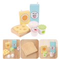 thumbnail image 2 of White Juego de comida para juego de imitación para niños pequeños, juego de cocina de madera, accesorios de cocina de juguete, 2 of 5