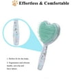 thumbnail image 3 of LHYXU Small Dog Brush, Soft Dog Grooming Comb for Shih Tzus, Yorkies, Maltipoos, Maltese, Love Shape Puppy Massaging Pet Hair Brush, Cat Brush, for Small Dogs Cats of All Hair Types (BlueGreen), 3 of 7