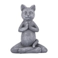 thumbnail image 1 of Animal Meditando Estado De Yoga Estatuilla De Gato Resina Adorno De Jardín Al Aire Libre Portátil Buda Zen Meditación Gato Piedra Gris Decoración Para Jardín Patio Patio Hogar Cubierta Moyic HA026929-01, 1 of 5