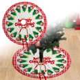 thumbnail image 2 of 15.74'' Christmas Tree Skirt -Merry Christmas Santa Claus Christmas Tree Pattern, Rustic Farmhouse Christmas Tree Skirt Mat for New Year Xmas Home Decor Christmas Decorations, 2 of 7