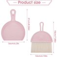 thumbnail image 4 of Mistayd Small Dustpan and Brush Set, Mini Dust Pan with Broom Set Hand Dustpan Portable Table Top Brush Table Crumb Sweeper Broom with Soft Bristles for Desk, Home, Kitchen Necessities(Pink), 4 of 5