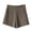 B-Coffee, variant on ZQUUVOU Shorts For Women High Waisted Dressy Casual Stretch Twill Elastic Wasit Pleated Summer Shorts With Pocket A-Beige