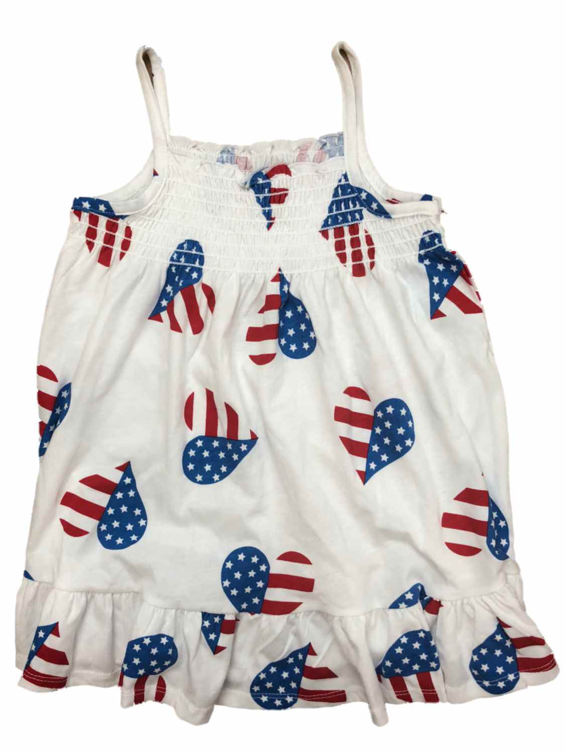 Toddler Girl & Girls 2T-6X Red White Blue Patriotic Americana Tier Summer Dress 