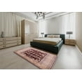 thumbnail image 4 of Ahgly Company Indoor Square Mid-Century Modern Rose Pink Oriental Area Rugs, 6' Square, 4 of 6