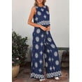 thumbnail image 4 of PRETTYGARDEN Women's Summer 2 Piece Lounge Sets Boho Floral Tank Tops Flowy Wide Peg Pants Travel Beach Vacation Outfits, 4 of 10