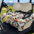 thumbnail image 3 of Xixirimido Portable Golf Cart Seat Covers, Quilted Golf Cart Seat Towel Blanket with 4 Pockets Universal Fit for EZGO Club Car and More 2 Person Seats Carts, Aztec Tribal Geometric, 3 of 8